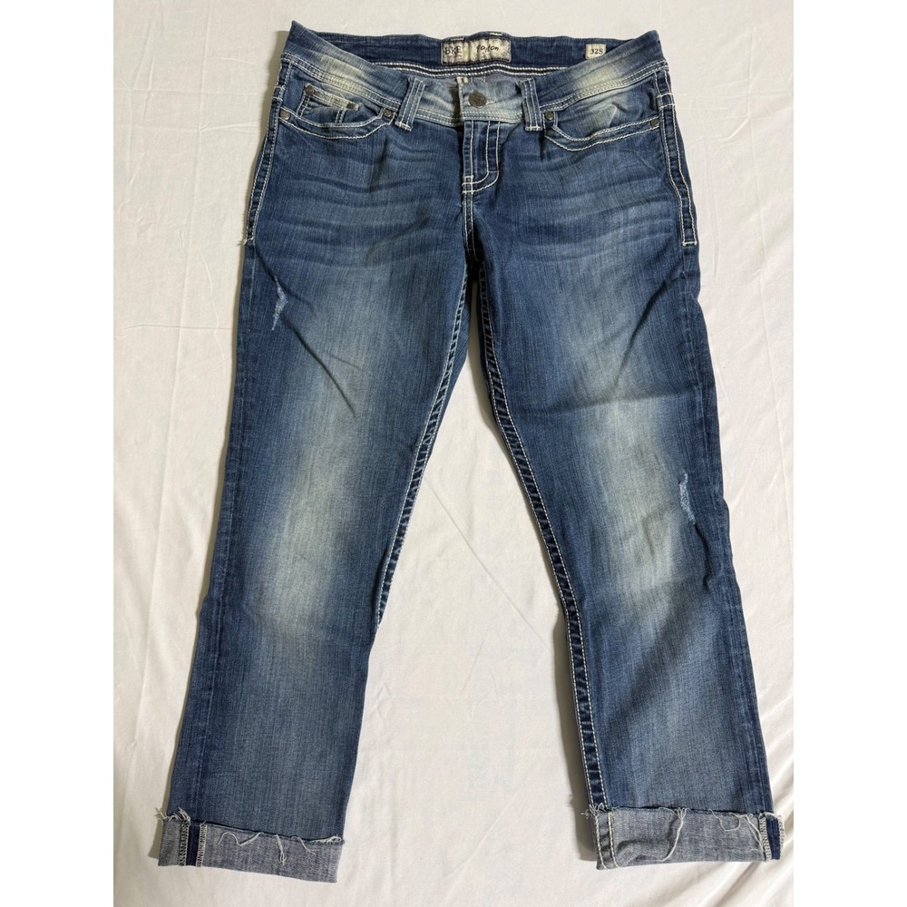 BKE Payton Ankle Skinny Jeans Medium Wash Distressed Size 32S 32x28 Womens